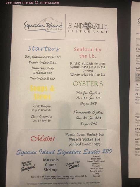 squaxin island seafood bar menu  From quick bites to acclaimed gourmet dining experiences, every day is a celebration of flavors, and new temptations wait around every corner